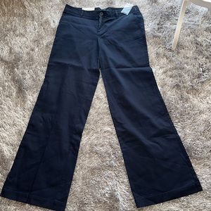 NWT GAP Wide Leg navy blue pant size 10 Long